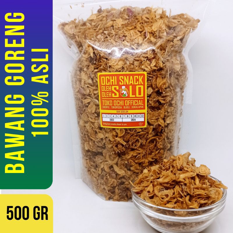 

BAWANG MERAH GORENG GURIH ASLI TANPA CAMPURAN OCHI SNACK 500 gr – Garing, Gurih, dan Renyah