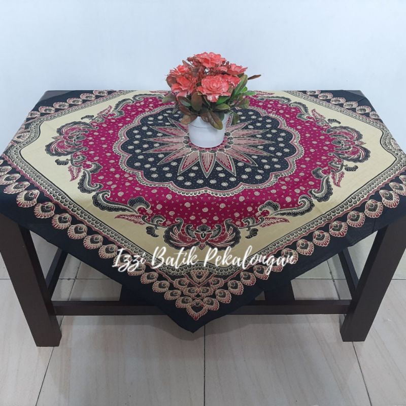 Taplak Meja Tamu Guru Sekolah Kain Batik Aesthetic Segi Empat Bintang