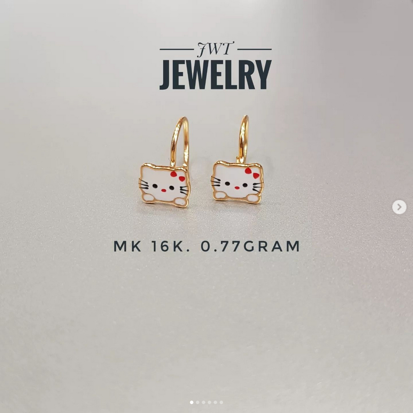 GIWANG ANTING TUSUK TOGE EMAS ANAK BAYI MACAM MACAM MODEL LUCU MANIS