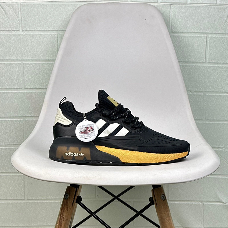 Sepatu Adidas ZX 2K Boost Black Gold metallic