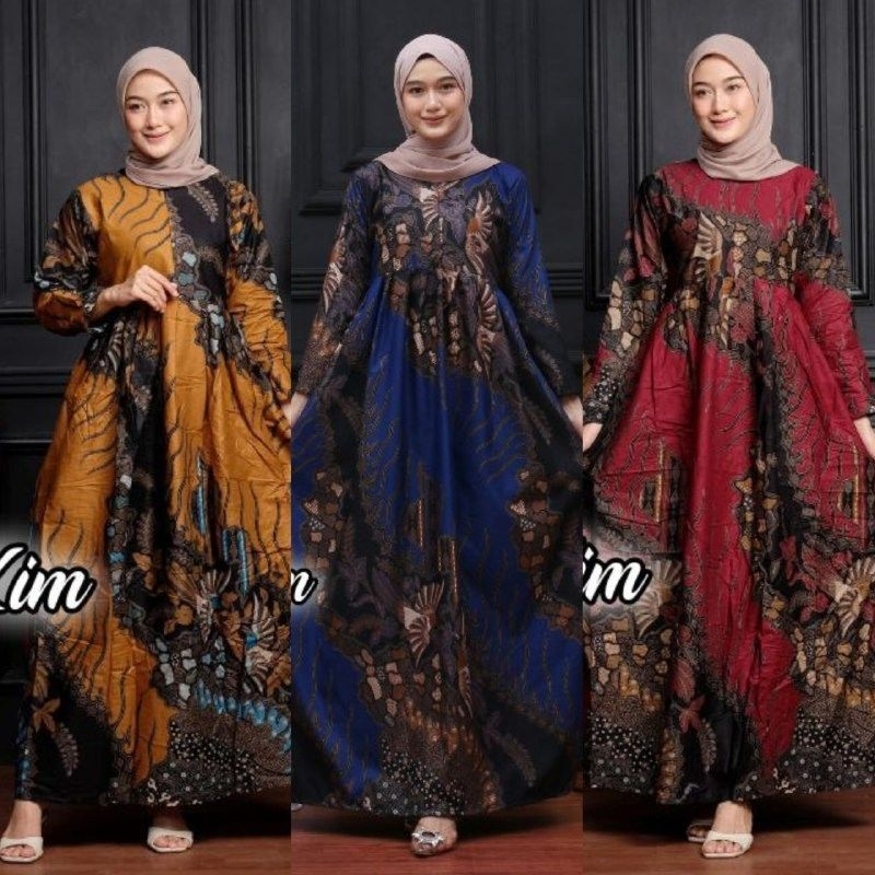 Gamis Batik (COD) MANGGAR Gamis Batik Pesta Model Terbaru dan terlaris