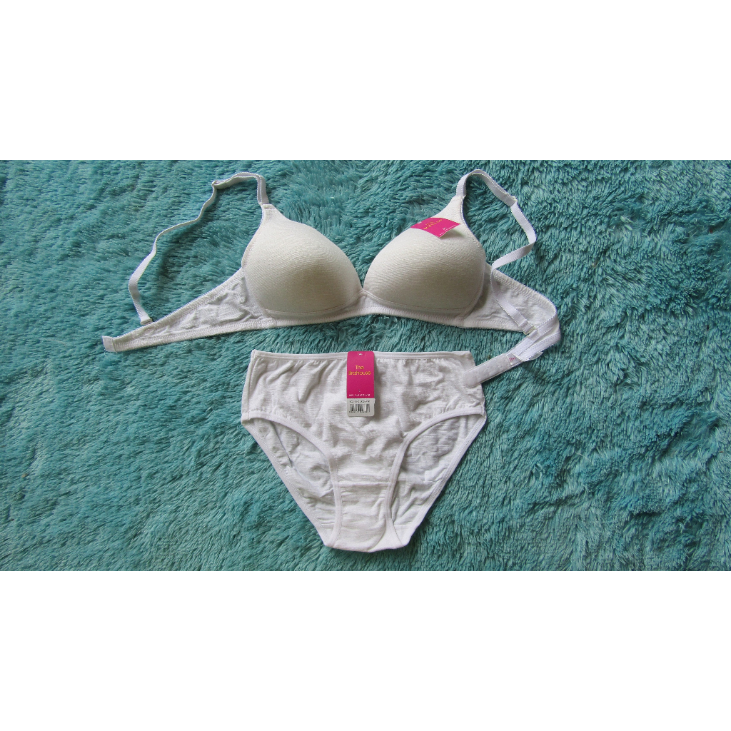 BRA SET TANPA KAWAT WIREFREE BRA SET KATUN REMAJA / DEWASA WANITA TANPA KAWAT BUSA SEDANG MERK THE B