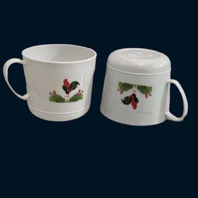 gelas cangkir plastik motif ayam jago 6 pcs