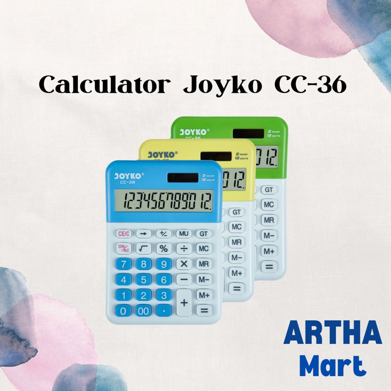 

JOYKO - Calculator Kalkulator CC-36 - 12 Digits Check Correct - Pcs