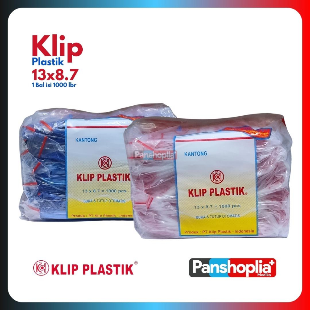 Klip Plastik 13x8.7 Plastik Klip Obat 1 Bal Isi 1000 Lembar