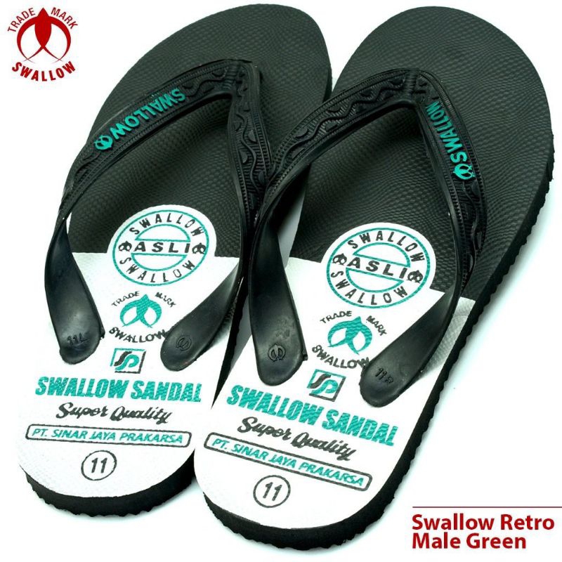 GROSIR Sendal Jepit Swallow Retro Male Laki Laki Pria Dewasa Remaja Sendal Swallow Jepit (GROSIR)