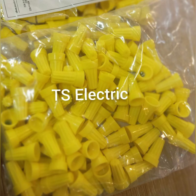 Lasdop Kabel 4mm / Lasdop 4mm Warna Kuning  @100 pcs