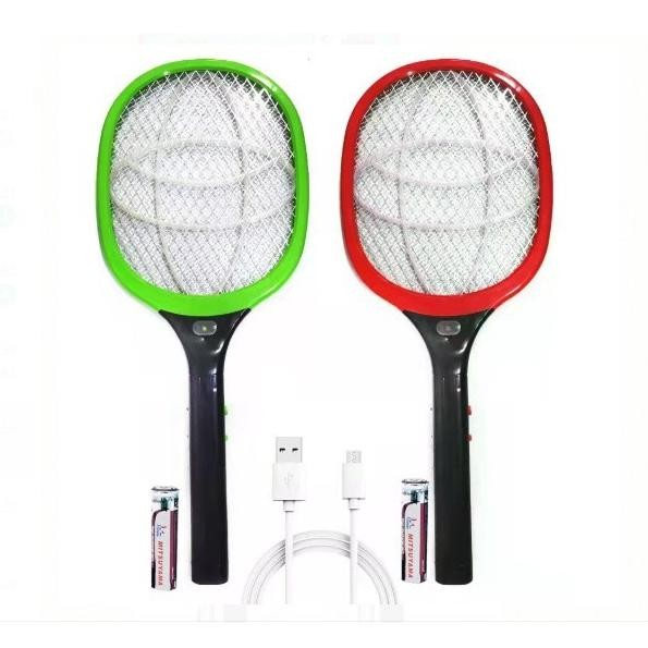 RAKET NYAMUK CHARGE CHAS ULANG RL-4008C LED LIGHT BATERAI BISA DIGANTI PEMBASMI SERANGGA RAKET