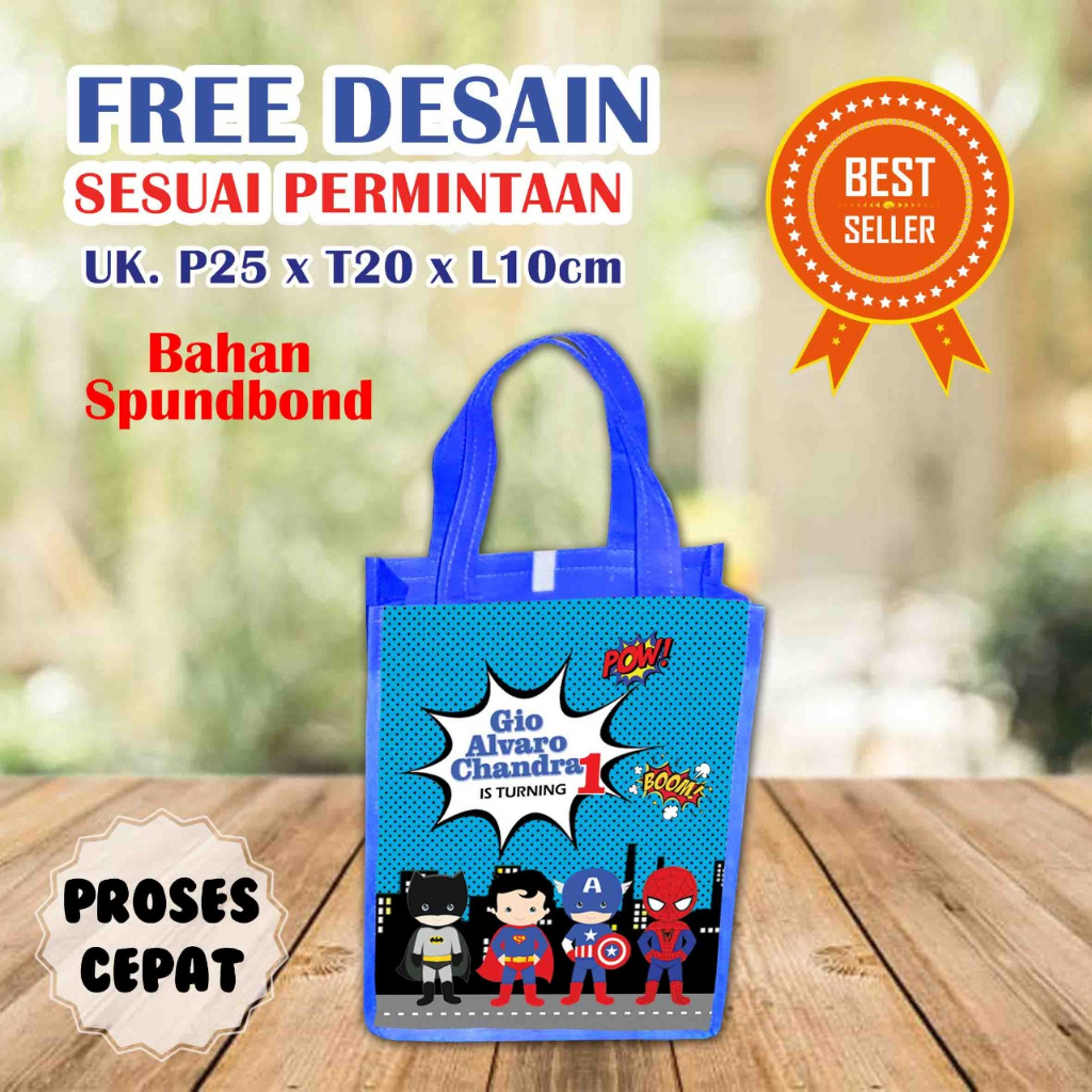 

TAS ULTAH / TAS SOUVENIR ULANG TAHUN MURAH / FREE TAMBAH FOTO