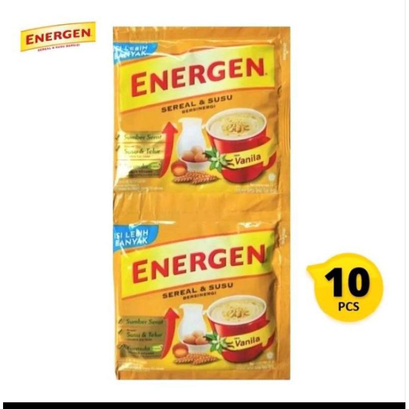 

Energen Minuman Bubuk Sereal dan Susu Bergizi Rasa Vanilla Renceng (10 pcs)