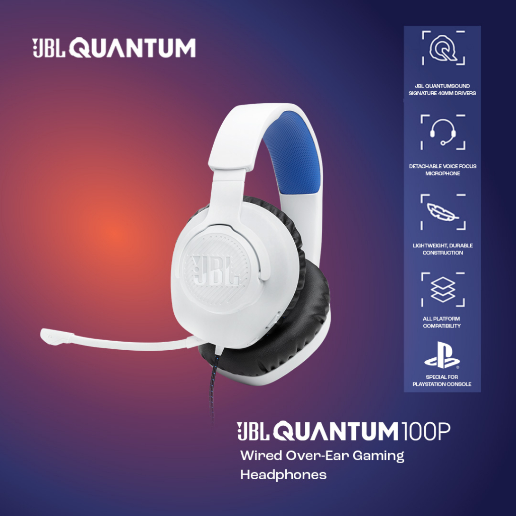 JBL Quantum 100P Console Wired Over-Ear Gaming Headset