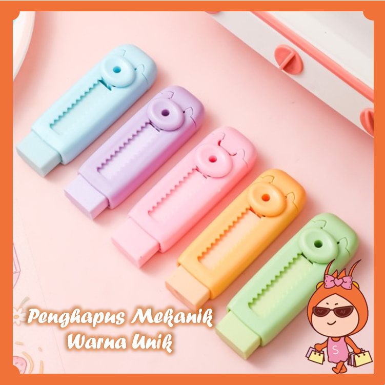 

Reseller Welcome - S5998 Penghapus Mekanik / Hapusan Mekanik Warna Lucu Tidak Meninggalkan Serpihan / Sliding Eraser / Push Eraser / Eraser