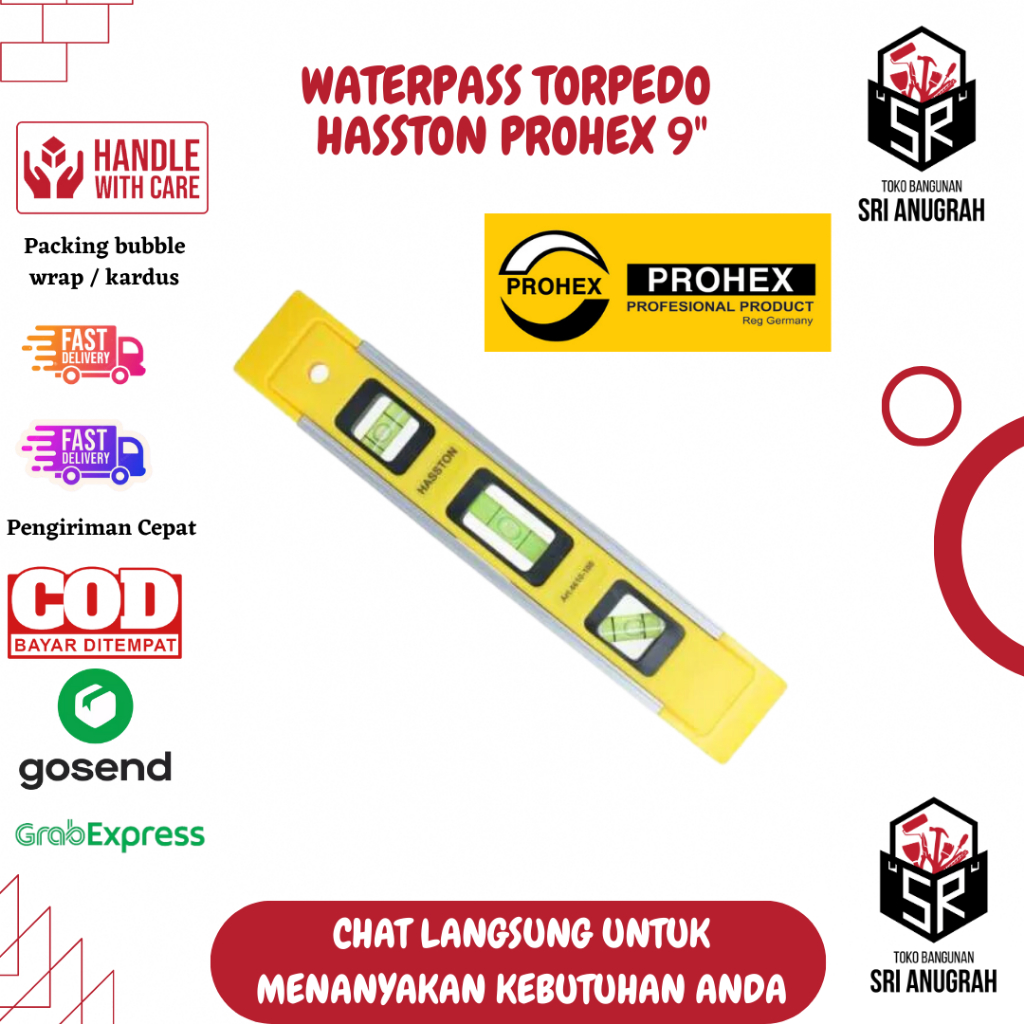Waterpass Torpedo HASSTON PROHEX 9"