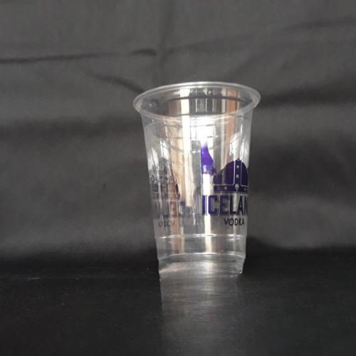 Custom Sablon Cup Gelas Plastik 16 Oz Datar 2000 pcs