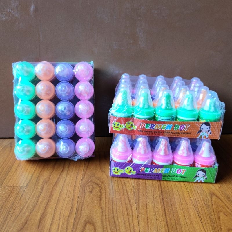 Permen Keras Jadul 1 Pack Isi 20 Pcs Bentuk Dot Tabur Popping Candy Aneka Rasa Buah