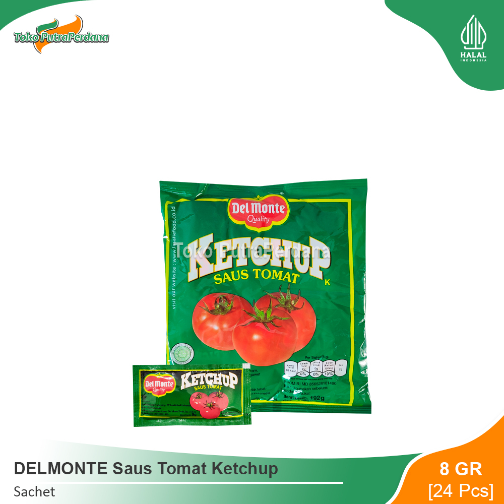 

DELMONTE Saus Tomat Ketchup Sachet 8gr (24 Pcs)