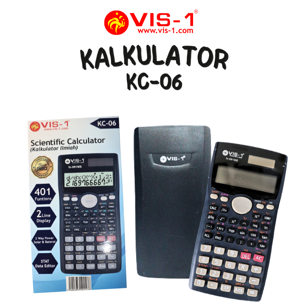 

Kalkulator Scientific KC-06 VIS-1 / Calculator / Alat Hitung