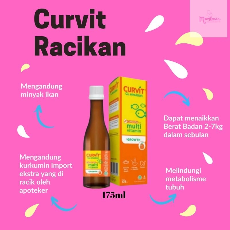 Curvit Cl Emulsion Plus Racikan Obat Penggemuk Badan permanen dewasa dan anak