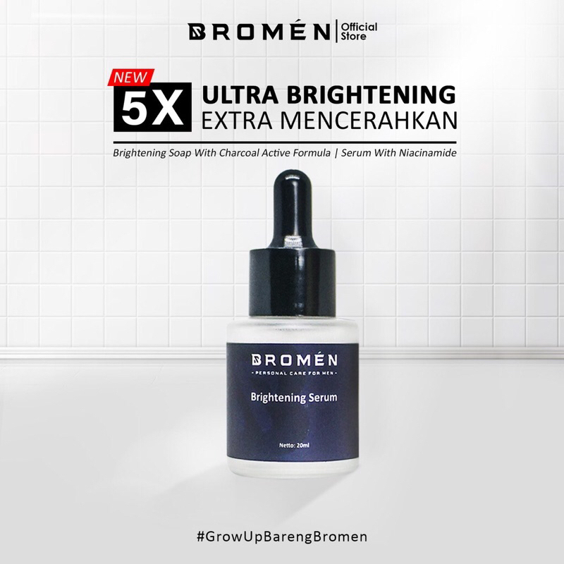 ( FREE ALAT CUKUR ) Bromen Serum Brightening Serum - Serum Glowing Pencerah Khusus Wajah Pria