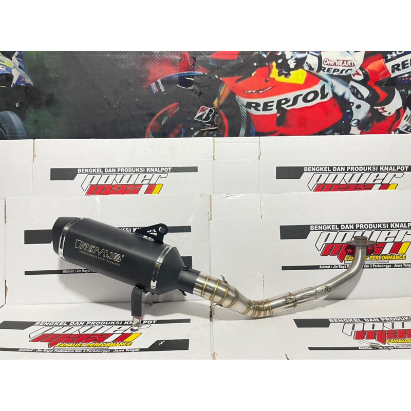 Knalpot REMUS Yamaha AEROX Full System PNP