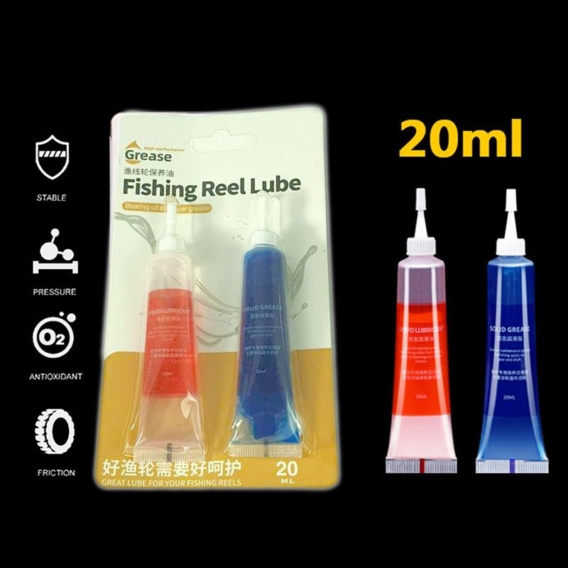 Pelumas Reel Pancing 1 Paket 20ml (Oil + Grease/Gemuk)