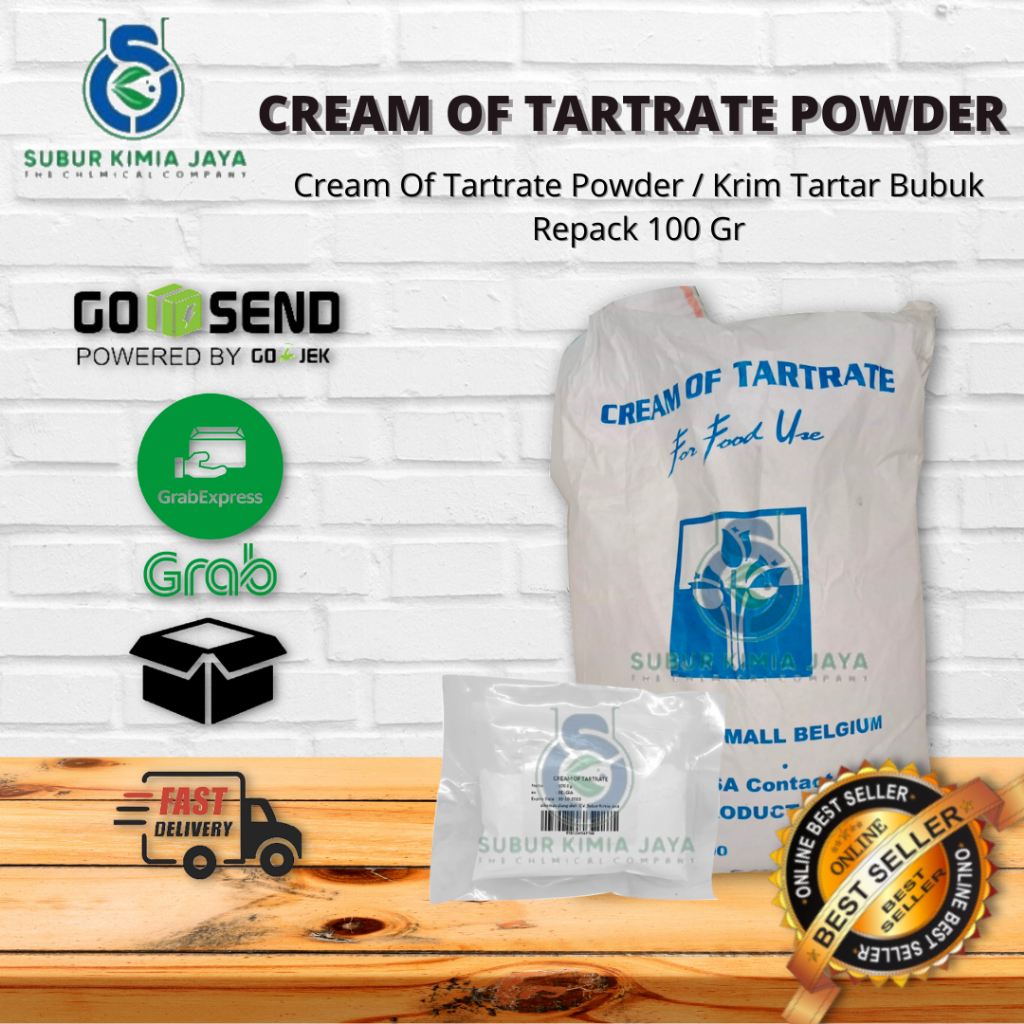 

Cream Of Tartrate Powder / Cream Of Tartar / Krim Tartar Bubuk 100 Gr