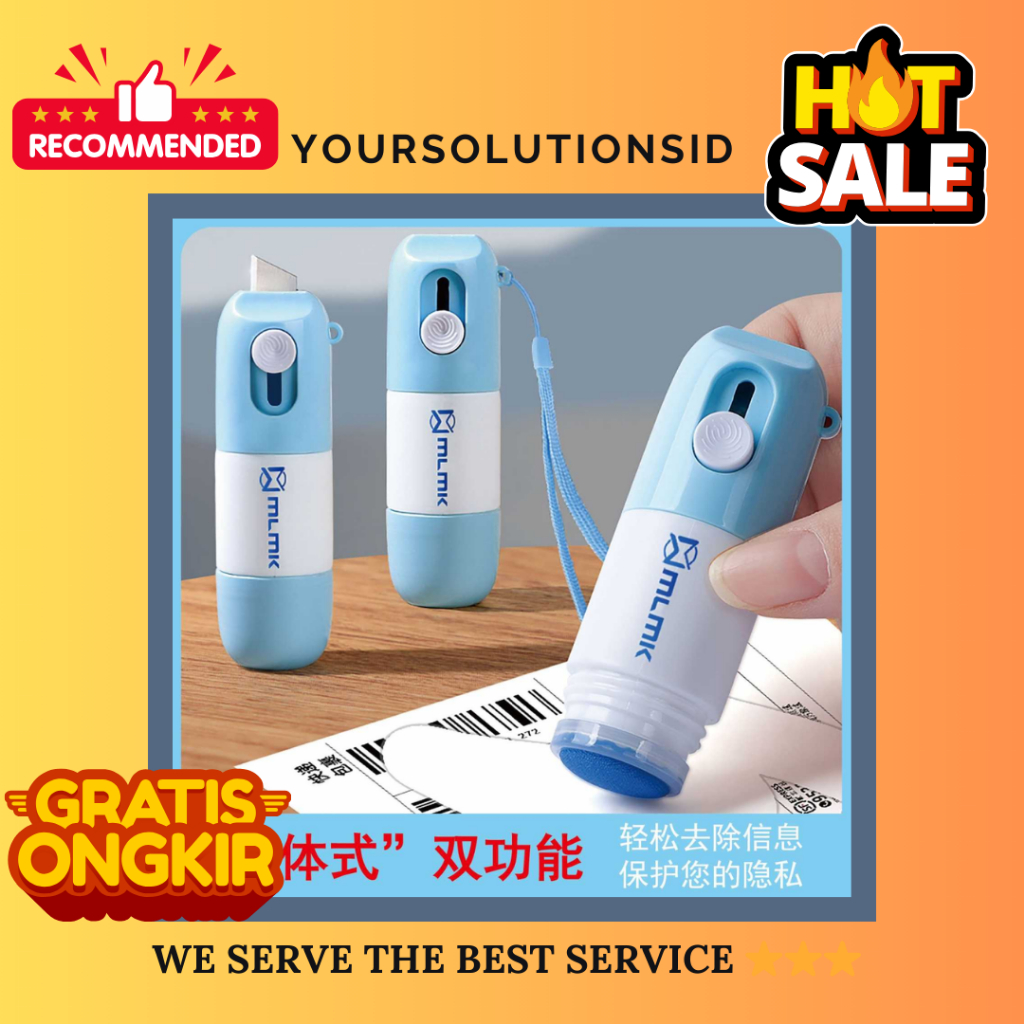 

Cairan Penghapus Tinta Kertas Thermal 10ml dengan Cutter Mini MLMK