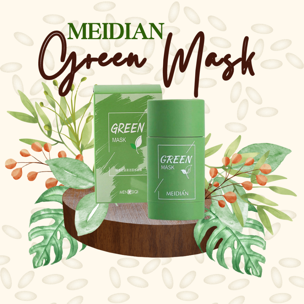 ORIGINAL GREEN STICK MASK MEIDIAN / MASKER GREEN TEA