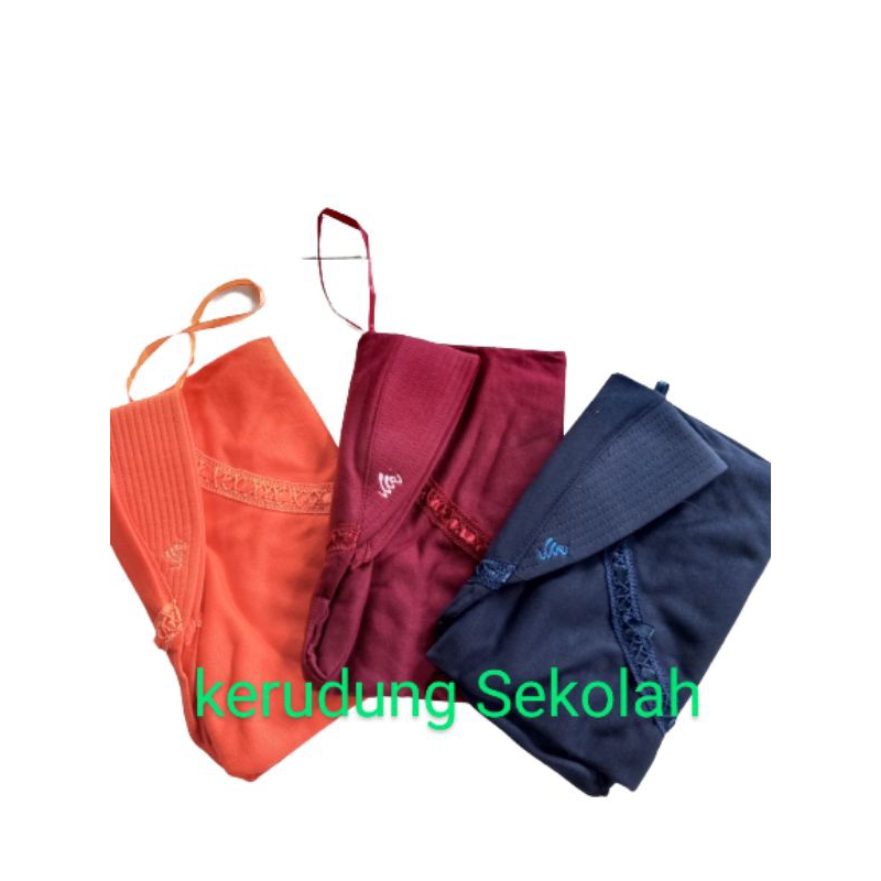 Jilbab Bergo Anak Sekolah TK SD SMP Kerudung Bergo Hijab Instan Anak