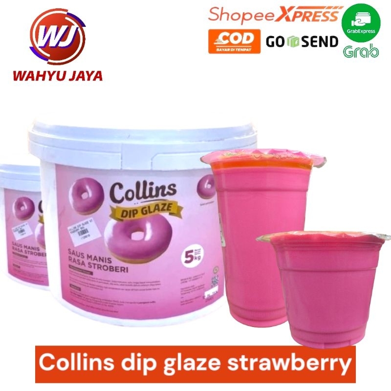 

Collins dip glaze strawberry 250gram-500gram