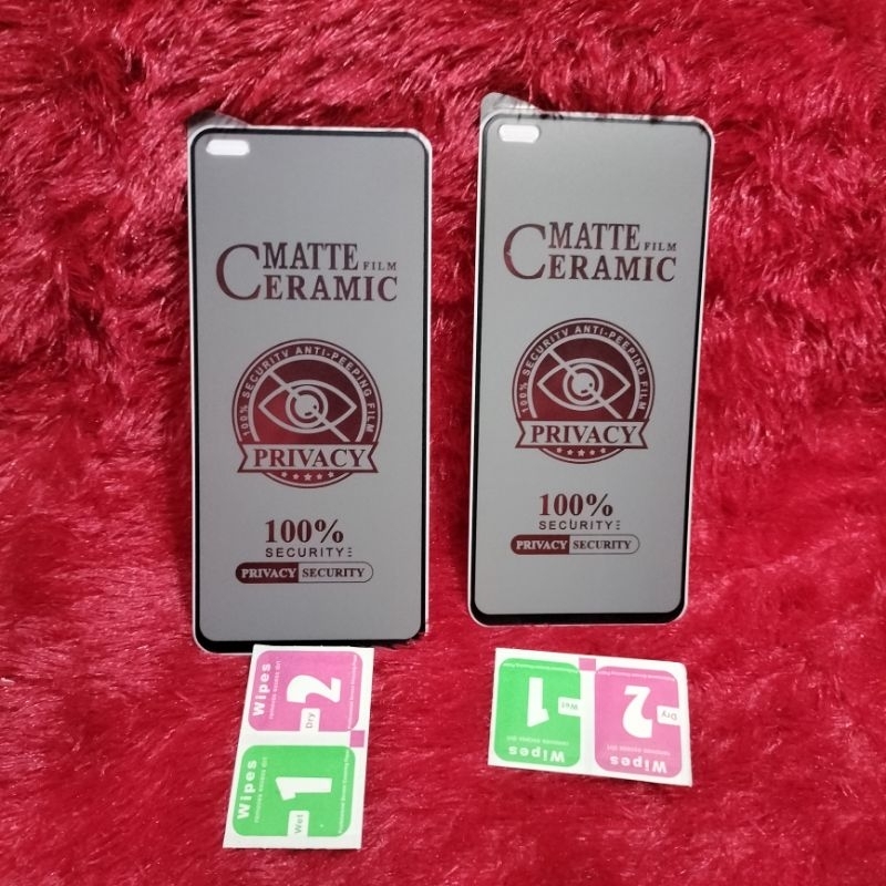 TG Tempered Glass Ceramic SPY Realme 6 Pro Anti Glass Matte Privacy Anti SPY