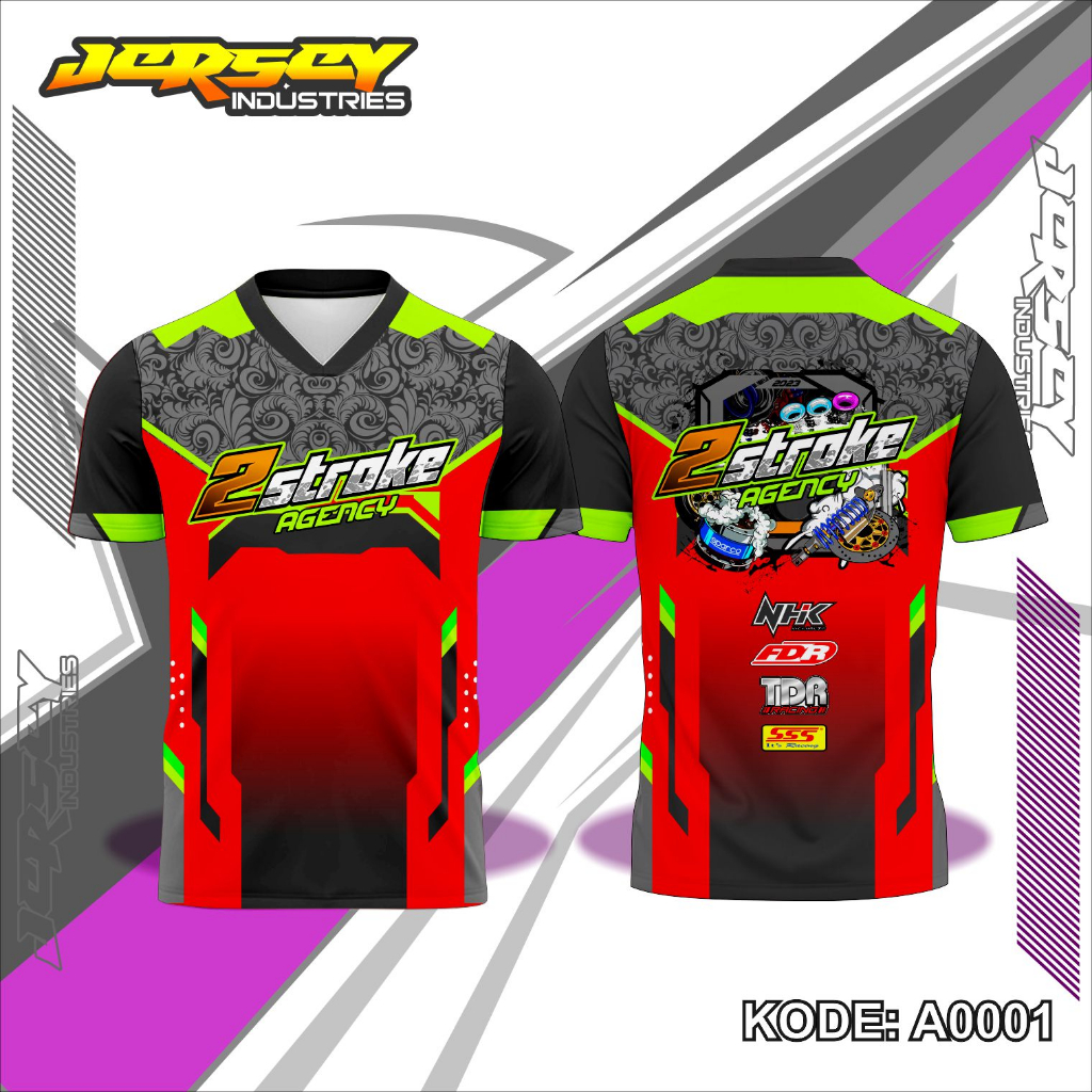 Kaos Jersey 2Stroke Baju Motor 2 Tak Jersey Racing 2Tak A0001