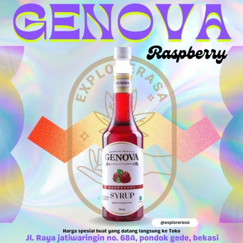 

Genova syrup rasa raspberry isi 750ml