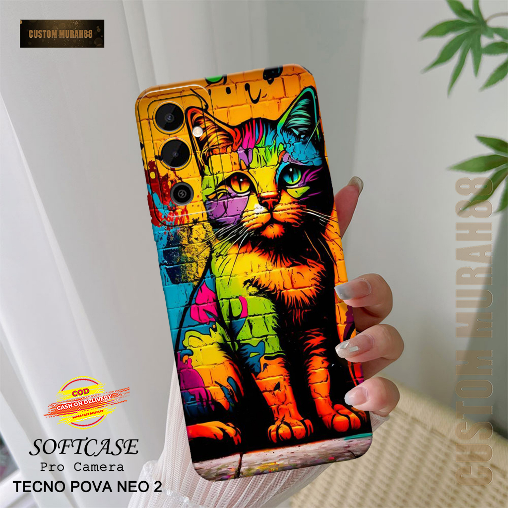 Case Tecno Pova Neo 2 Terbaru - Fashion Case CATS - Casing Hp Tecno Pova Neo 2 - Softcase Pro Camera