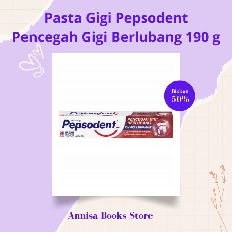 

ABS - Pasta Gigi Pepsodent Pencegah Gigi Berlubang 75 gram / 190 gram