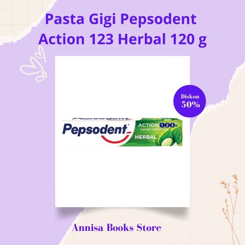 ABS - Pasta Gigi Pepsodent Action 123 Herbal 120 gram