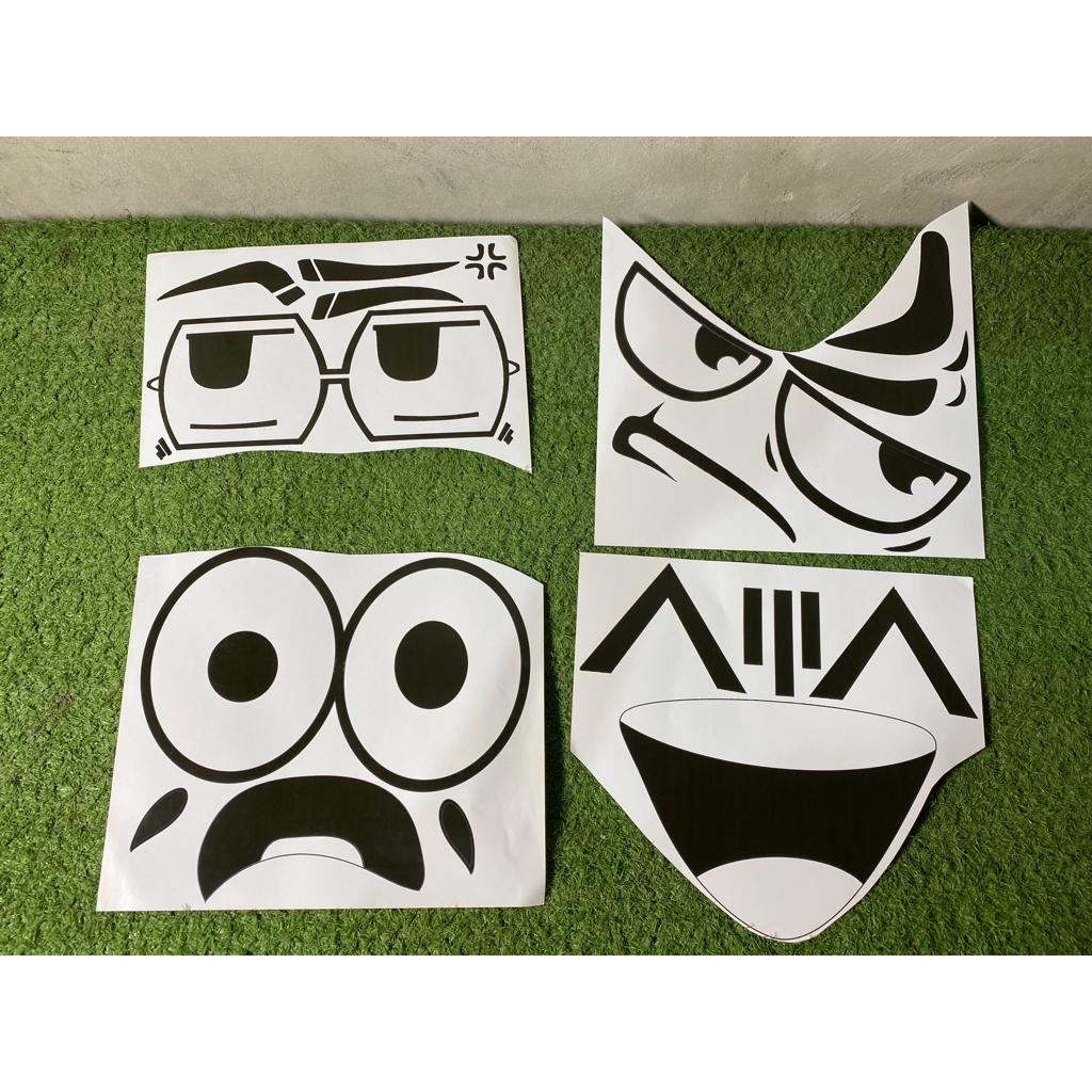 Stiker kepala kardus cool