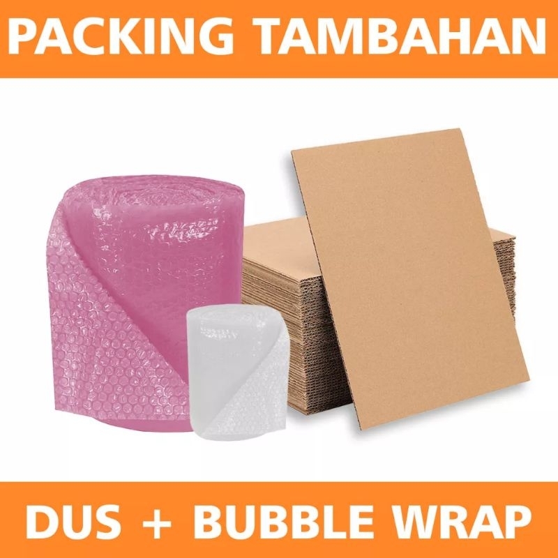 

kardus + buble wrap tambahan packing