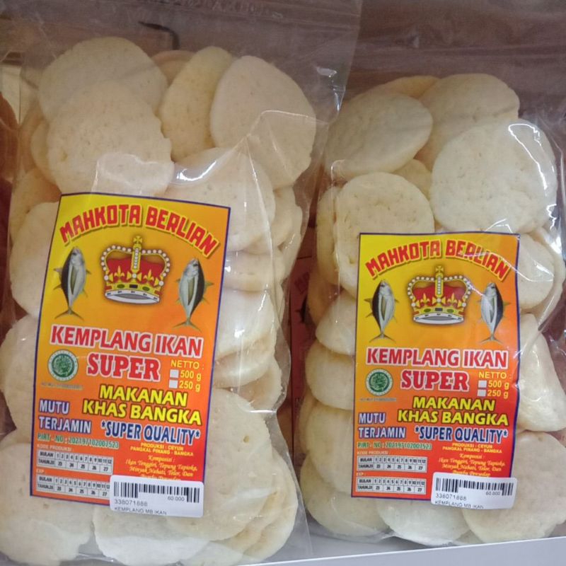 

KEMPLANG IKAN SUPER CAP MAHKOTA BERLIAN 250GR ASLI BANGKA/KEMPLANG GORENG IKAN