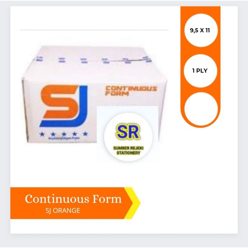 

CONTINUOUS FORM ORANGE ( 9,5 x 11 ) 1 PLY
