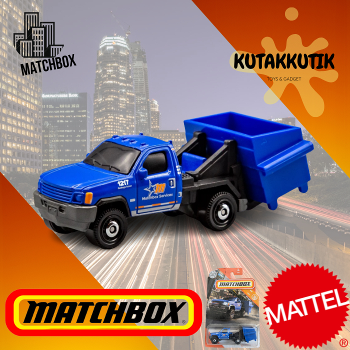 Matchbox Mobil Truk Sampah MBX Garbage Scout Biru Matchbox Services
