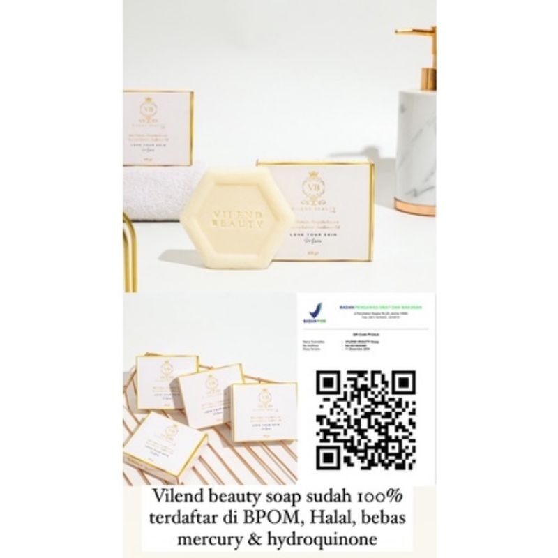 VILEND BEAUTY SOAP | SABUN PEMUTIH BADAN PREMIUM UNTUK KULIT SUSAH PUTIH | SABUN VIRAL
