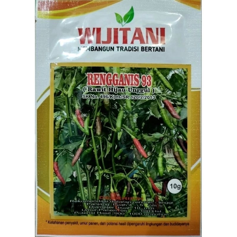 Cabe Rawit Hijau RENGGANIS 93 Wijitani 10gr