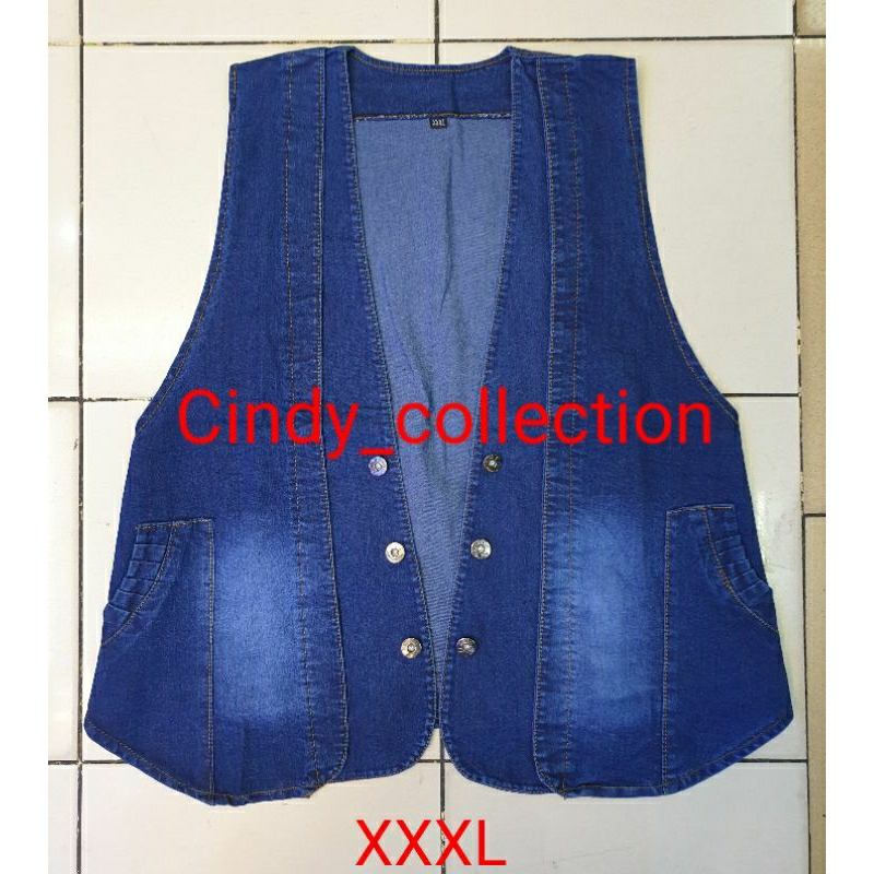 Rompi Jeans Wanita Rompi Wanita Jeans Rompi Denim Vest Wanita Rompi Jumbo Rompi Cewek Best Seller