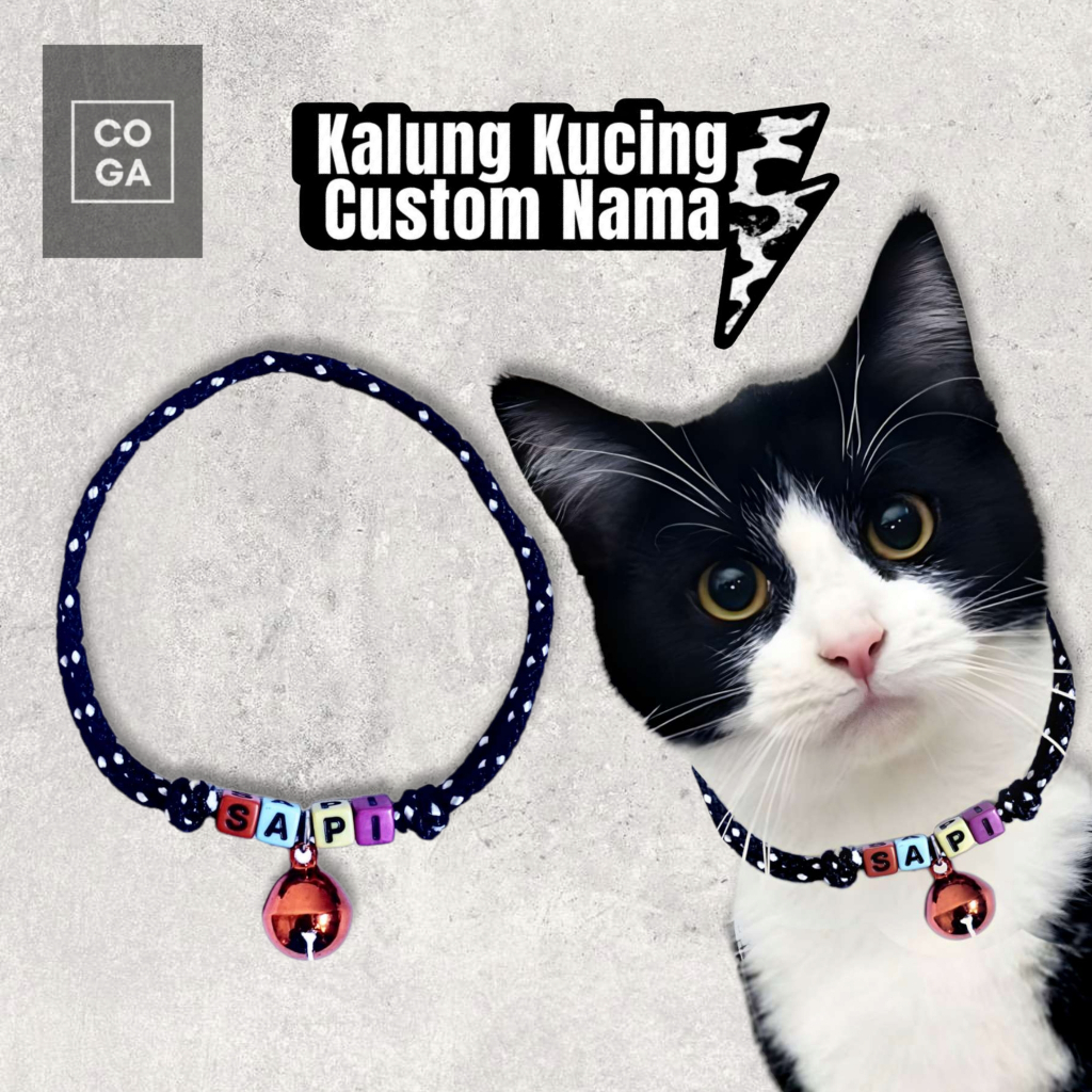 Kalung Kucing Custom Nama Kalung Kucing Nama Kalung Kucing Request Nama
