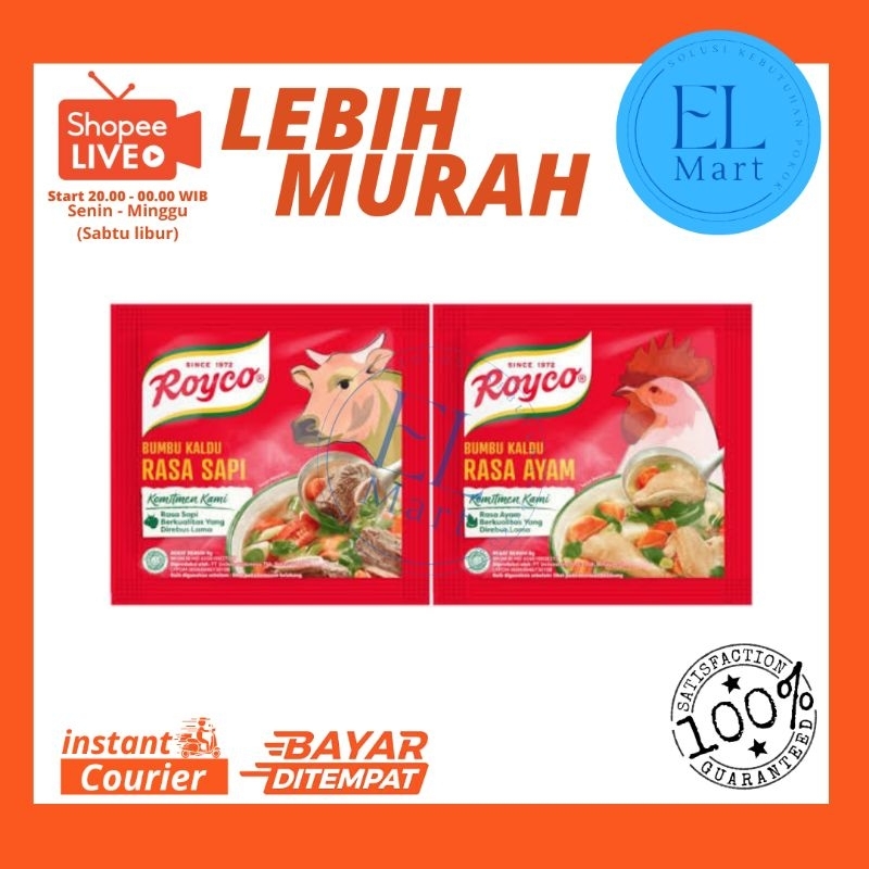 

ROYCO RENTENG ISI 12 SACHET PENYEDAP RASA SAPI / AYAM