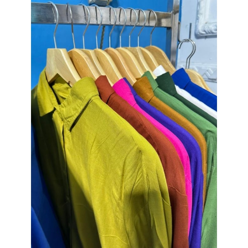 Kemeja Basic Rayon STARLA / Kemeja Wanita / Kemeja Polos Rayon