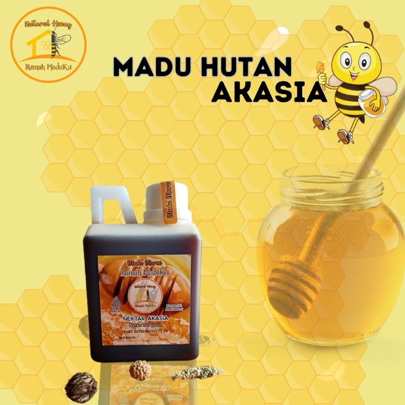 

Rumah Maduku - Madu Murni Madu Hutan Madu Hitam Akasia 500ml/720gr Asli 100%