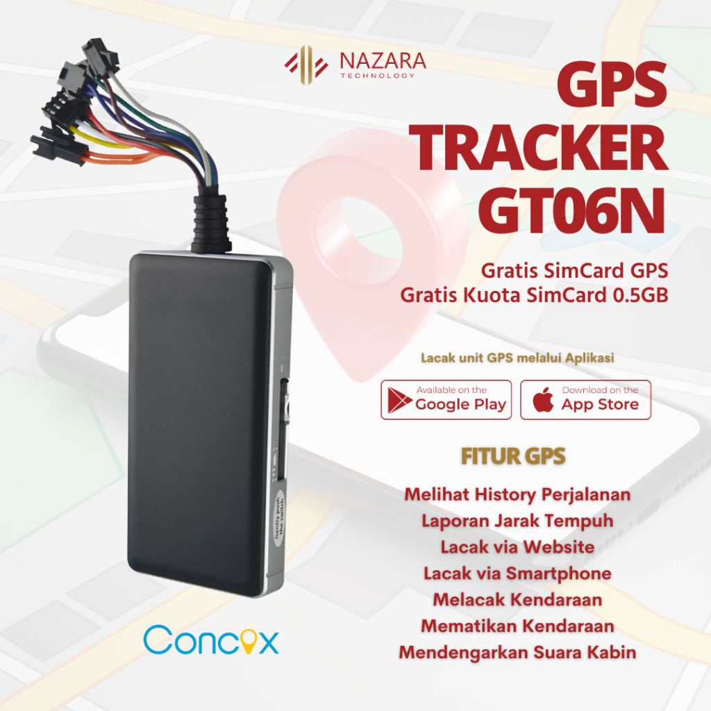GPS Tracker Mobil Motor Concox GT06N Original