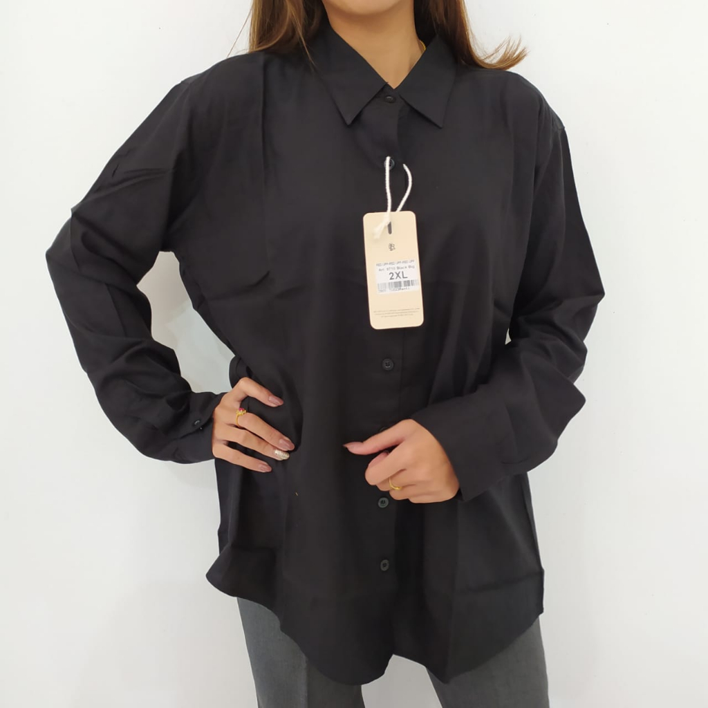 BLUS/KEMEJA WANITA RED UP 9710 BIG SIZE LENGAN PANJANG